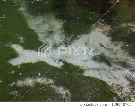 The clear, pristine surface of the Azusa River in Kamikochi 139048703