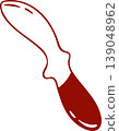 embossed vibrator rabbit massager,  adult toys for sex games, simple linear red icon for sex shop, doodle and sketch style 139048962