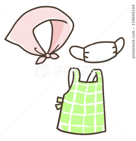 Apron, mask, triangular bandage Apron, mask, triangular bandage 139049184