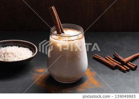 Mexican Horchata rice drink with cinnamon Mexican Horchata rice drink with cinnamon 139049983