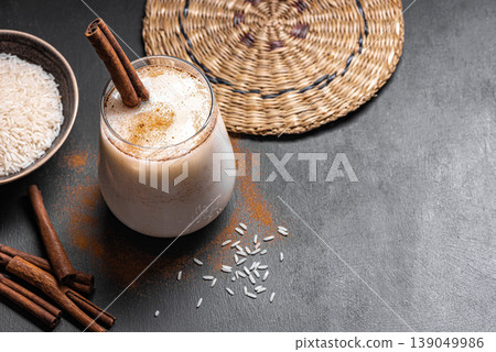 Mexican Horchata rice drink with cinnamon 139049986