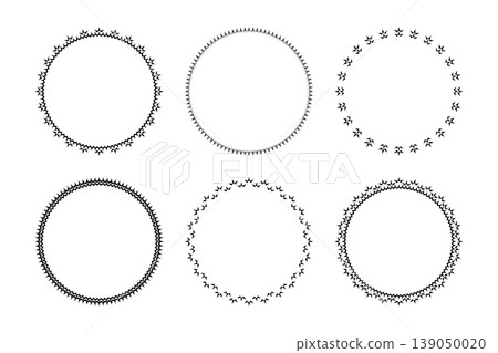 Radial Circle Patterns for Decorative Round Frames Set. Radial Circle Patterns for Decorative Round Frames Set. 139050020