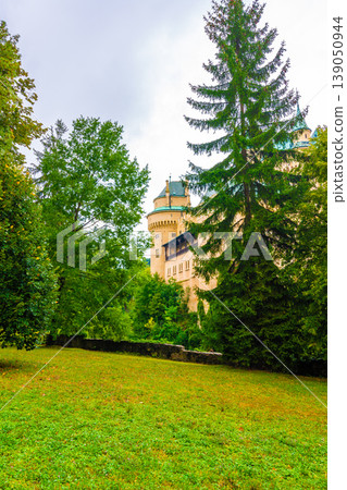 Bojnice medieval castle, UNESCO heritage, Slovakia. It is a Romantic castle with some original Gothic and Renaissance elements built in the 12th century. 139050944