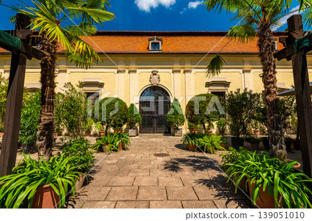 Buchlovice castle, Czech republic. Ancient heritage exterior built in baroque style. Famous tourist destination in South Moravia region Buchlovice castle, Czech republic. Ancient heritage exterior built in baroque style. Famous tourist destination in South Moravia region 139051010