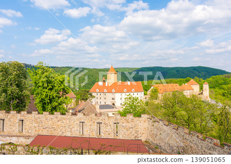 Veveri castle, Czech republic. Old ancient castle near the Brno city in South Moravia region Veveri castle, Czech republic. Old ancient castle near the Brno city in South Moravia region 139051065