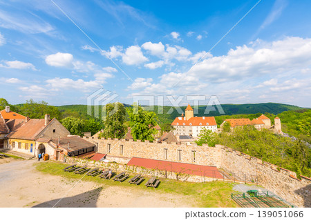 Veveri castle, Czech republic. Old ancient castle near the Brno city in South Moravia region 139051066