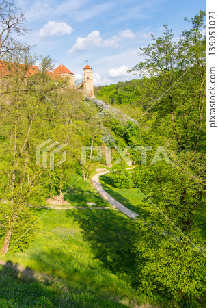 Veveri castle, Czech republic. Old ancient castle near the Brno city in South Moravia region Veveri castle, Czech republic. Old ancient castle near the Brno city in South Moravia region 139051071