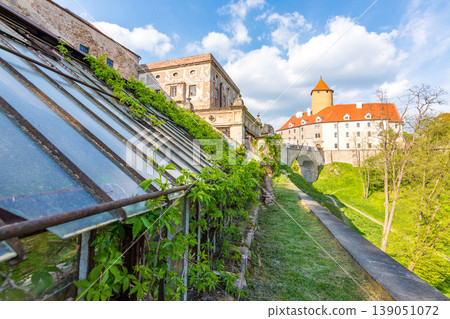 Veveri castle, Czech republic. Old ancient castle near the Brno city in South Moravia region Veveri castle, Czech republic. Old ancient castle near the Brno city in South Moravia region 139051072