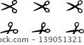 Scissors silhouette icon illustration 139051321