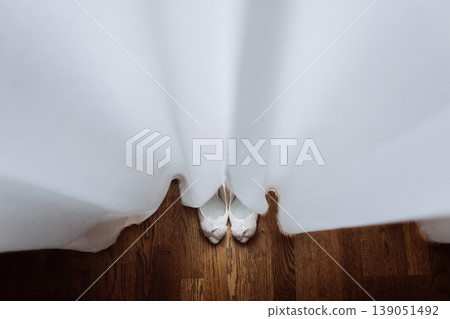 Shoes bridal wedding white elegance heels dress 139051492