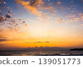 epic sky view at the black sea during sunrise. atmospheric background for travel wallpaper. cloudy sky above the water. clouds over horizon. nature landscape of bulgaria sea bay in summer 139051773