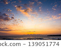 epic sky view at the black sea during sunrise. atmospheric background for travel wallpaper. cloudy sky above the water. clouds over horizon. nature landscape of bulgaria sea bay in summer 139051774