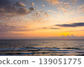 epic sky view at the black sea during sunrise. atmospheric background for travel wallpaper. cloudy sky above the water. clouds over horizon. nature landscape of bulgaria sea bay in summer 139051775
