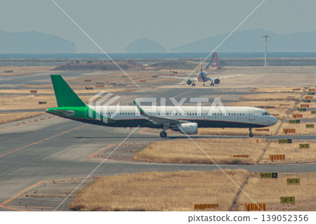 A clear, sunny view of Kansai International Airport A clear, sunny view of Kansai International Airport 139052356