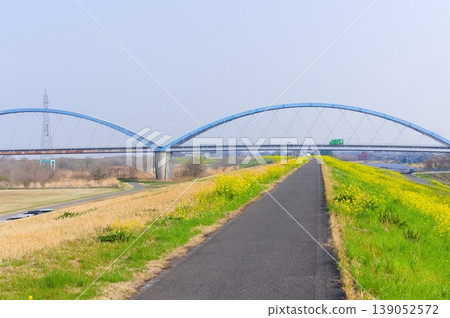 Along the Watarase River Cycling Road in Koga City, Ibaraki Prefecture, March 2026 Along the Watarase River Cycling Road in Koga City, Ibaraki Prefecture, March 2026 139052572