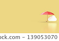 Cloud Data Protection Concept With Red Umbrella Security Symbol 3d render. 139053070