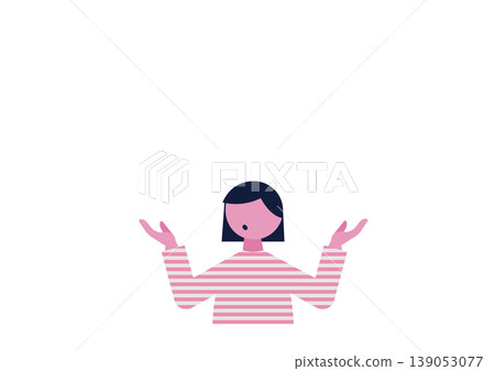 向量圖,描繪了一位女士在兩個選擇之間猶豫不決的情景。 向量圖,描繪了一位女士在兩個選擇之間猶豫不決的情景。 139053077