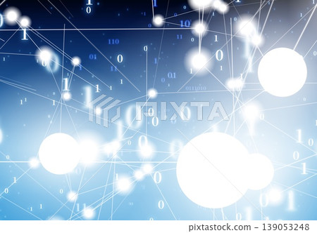 Binary data and networks floating in digital space Binary data and networks floating in digital space 139053248