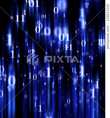 Blue digital code background Blue digital code background 139053285