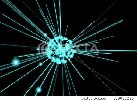 Abstract graphic of light particles scattering Abstract graphic of light particles scattering 139053286