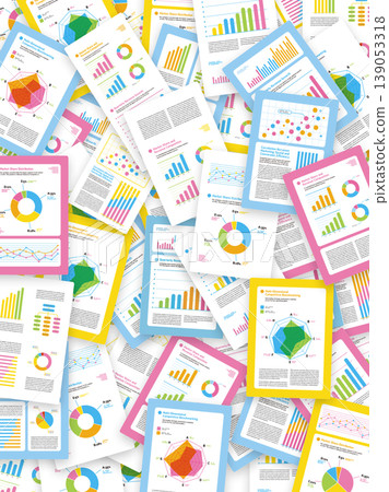 A collection of business reports and graphs 139053318