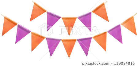 Halloween garland - simple watercolor illustration Halloween garland - simple watercolor illustration 139054816