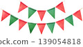 Christmas garland - simple watercolor illustration 139054818