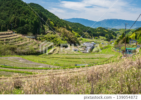 奈良縣飛鳥村，寧靜的春日山村景色。 139054872