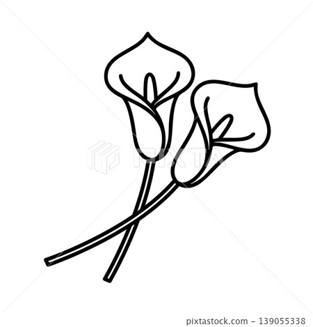 Color (Calla Lily) line art icon Color (Calla Lily) line art icon 139055338