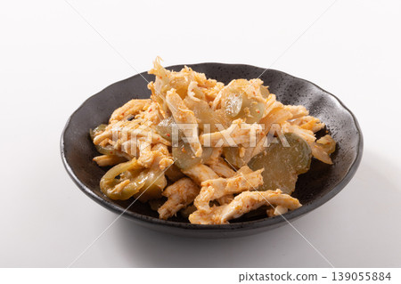 Chicken and preserved mustard greens salad Chicken and preserved mustard greens salad 139055884