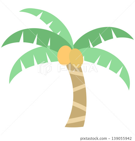 棕櫚樹的簡單插圖。適合熱帶度假勝地的夏季主題。 棕櫚樹的簡單插圖。適合熱帶度假勝地的夏季主題。 139055942