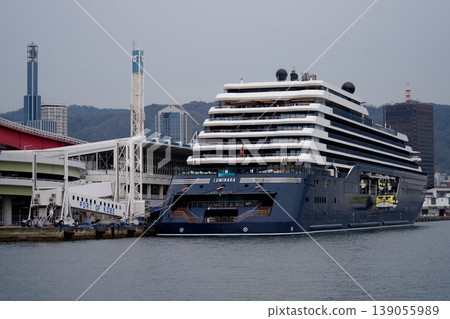 Luxury cruise ship "Liminara" enters Kobe Port. Luxury cruise ship "Liminara" enters Kobe Port. 139055989