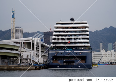 Luxury cruise ship "Liminara" enters Kobe Port. Luxury cruise ship "Liminara" enters Kobe Port. 139055996
