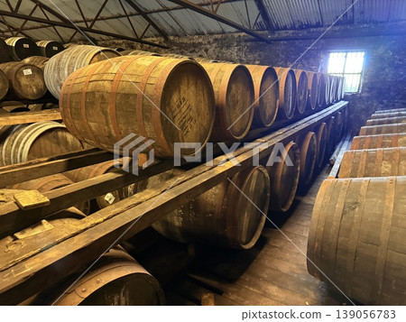 A traditional distillery on Islay, Scotland, famous for its peaty whisky. A traditional distillery on Islay, Scotland, famous for its peaty whisky. 139056783
