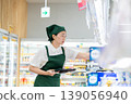 A woman who manages merchandise at a supermarket 139056940