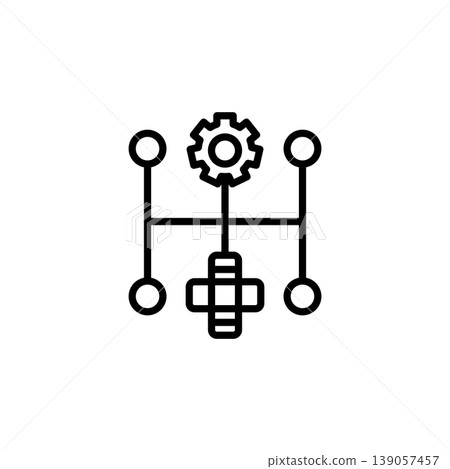 Automotive Transmission Gearbox Icon Automotive Transmission Gearbox Icon 139057457
