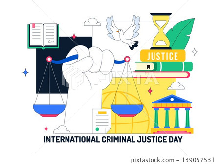 International Criminal Justice Day Illustration Law And Justice Concept With Court Building Scales Of Justice Gavel And Legal System Symbol Design International Criminal Justice Day Illustration Law And Justice Concept With Court Building Scales Of Justice Gavel And Legal System Symbol Design 139057531