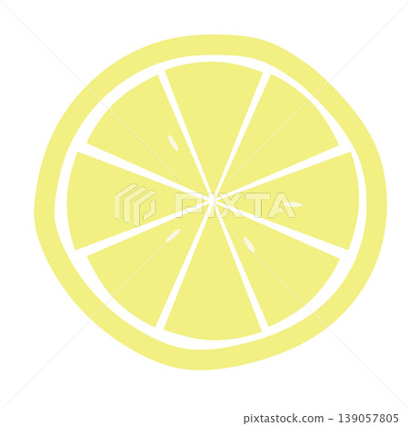 Simple illustration of a lemon. Refreshing citrus fruit material. 139057805