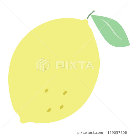 Simple illustration of a lemon. Refreshing citrus fruit material. 139057806