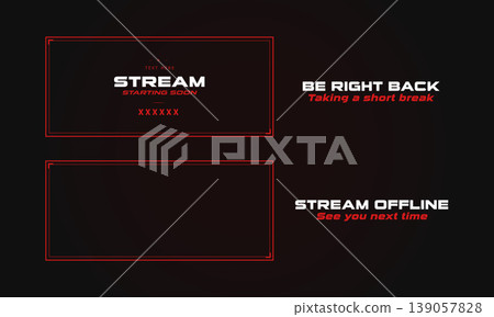 Streaming waiting screen set (STREAM, BRB, OFFLINE templates) Streaming waiting screen set (STREAM, BRB, OFFLINE templates) 139057828