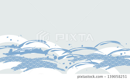 Waves Ocean illustration background Waves Ocean illustration background 139058251