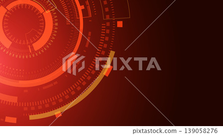 Red futuristic technology background HUD circular interface Red futuristic technology background HUD circular interface 139058276