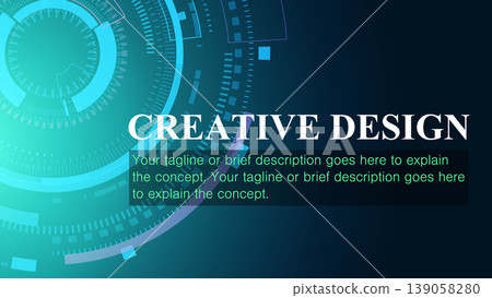 A futuristic cyber background template inspired by technology. 139058280