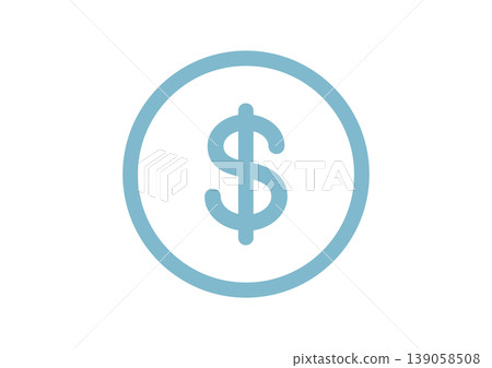 Dollar sign coin icon money cash vector illustration Dollar sign coin icon money cash vector illustration 139058508