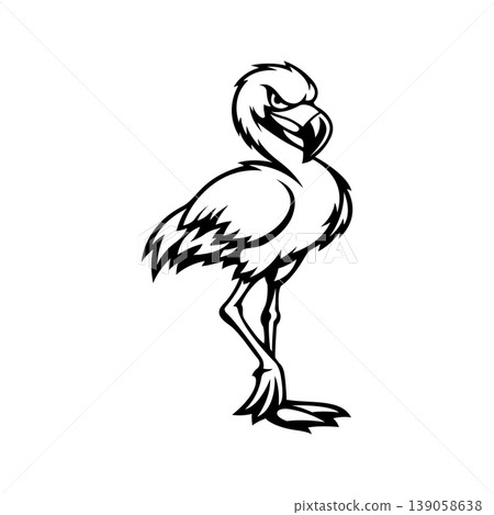 flamingo mascot logo vector design template simple and modern style flamingo mascot logo vector design template simple and modern style 139058638