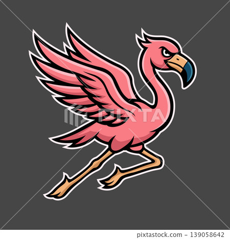 flamingo mascot logo vector design template simple and modern style flamingo mascot logo vector design template simple and modern style 139058642