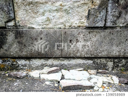 Collapse of wall stones Collapse of wall stones 139058989
