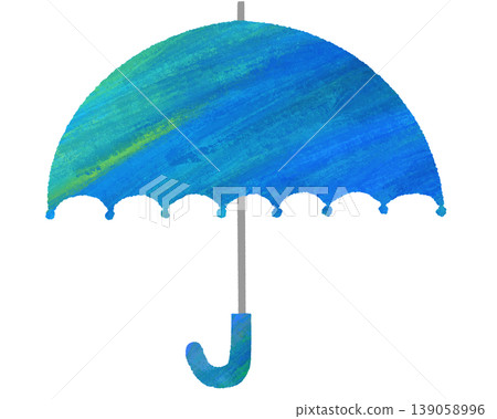 彩色藍色雨傘 彩色藍色雨傘 139058996