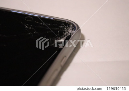 Cracked smartphone Cracked smartphone 139059433