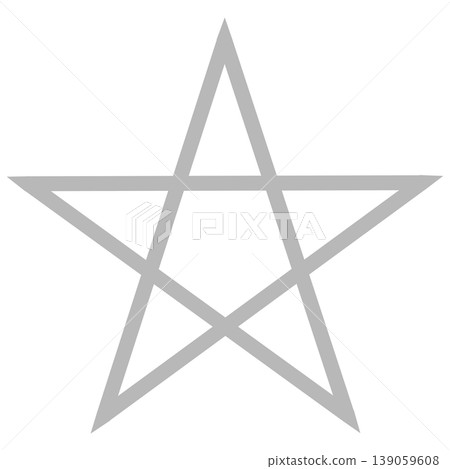 一個簡單的灰色五角星 一個簡單的灰色五角星 139059608